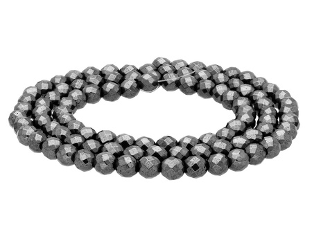 Hematyt / kula fasetowana / 4mm / czarny / 100szt