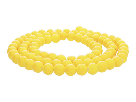 Koraliki powlekane / kula / 4mm / cytrynowy / 215szt