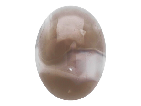 Agat Szary / kaboszon / owal / 30x40x8mm / 1szt