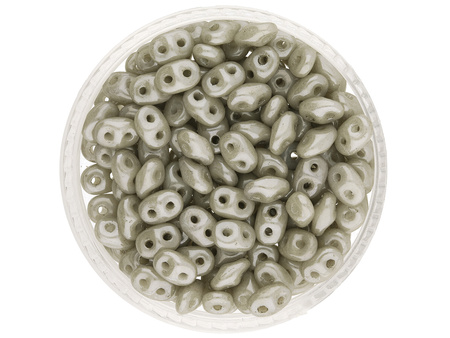 SuperDuo™ / 2.5x5mm / Luster / Opaque Gray / 10g / ~140szt