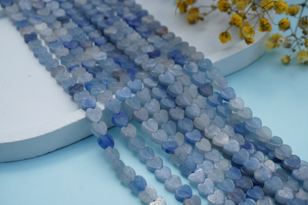 Awenturyn niebieski / serce / 6mm / 10szt