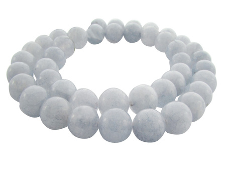 Agat, kula 8mm / szary / otwór 1.3mm / 49szt / 1 sznur