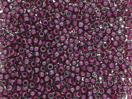 TOHO™ / Round 11/0 / Inside Color / Gray / Magenta Lined / 10g / ~1100szt