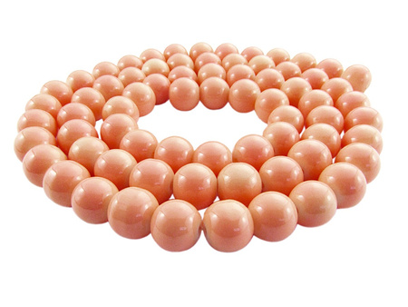 Koraliki powlekane / morelowy / kula / 4mm / otwór 0.7mm / 1 sznur / 204 koralików