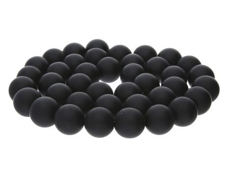Agat matowy / kula / 10mm / czarny / 40szt