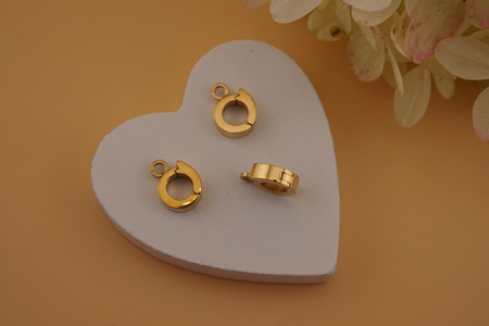 Krawatka odpinana / stal chirurgiczna / 11x8mm / złoty / 1szt