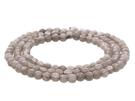 Agat / kula fasetowana / 3mm / brązowo-szary / 120szt