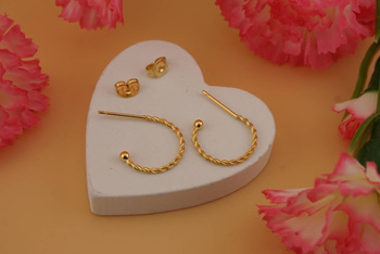 Sztyfty koła skręcane / stal chirurgiczna / 15mm / złoty / 2szt