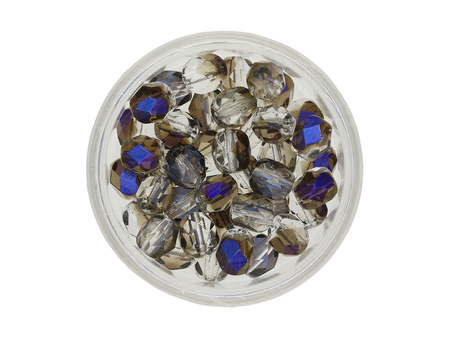 Firepolish™ / 6mm / Crystal / Azuro / 40szt