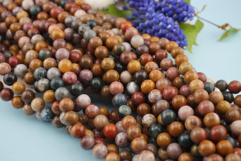 Agat oceaniczny / kula / 8mm / sznur / około 47szt