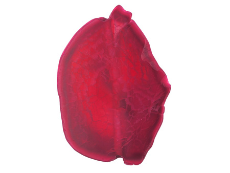 Agat / owal plaster nieregularny / 52-60mm x 34-43mm x 7mm / różowy / 1szt