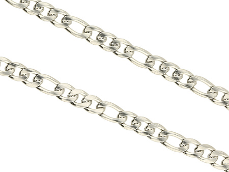 Łańcuszek pancerka nieregularna / 6x3mm / stal chirurgiczna / srebrny / 1m