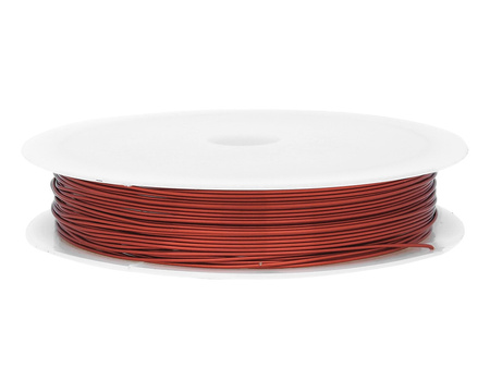 Drut jubilerski / miedziany / 0.5mm / mahoń / 7m