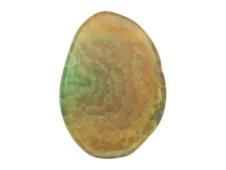 Agat / kropla płaska / 37x26x8mm / zielono-brązowy / 1szt