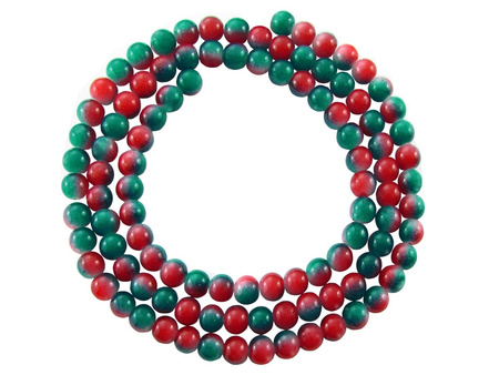 Koraliki MIST™ kula 8mm / czerwono-morski / otwór 1.8mm / 1sznur / 100 koralików