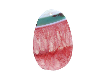 Agat / zawieszka / owal / 59x39x6mm / multikolor / 1szt