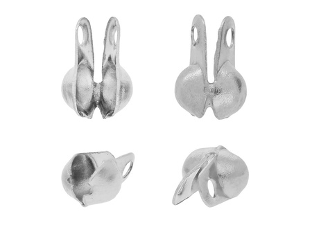 Łapaczki żeńskie / boczne / stal nierdzewna / 2.5mm / srebrny / otwór 1mm / 30szt