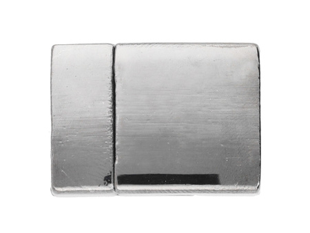 Zapięcie magnetyczne prostokątne / 20x13x5.5mm / kolor srebrny / otwór 10x3mm / 1szt