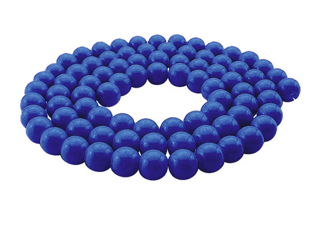 Koraliki powlekane 8mm / kula / chabrowy / otwór 1mm / 1 sznur / 110 koralików