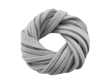 Rzemień ekologiczny, zamszowy 3x1.5mm / szary / 95cm