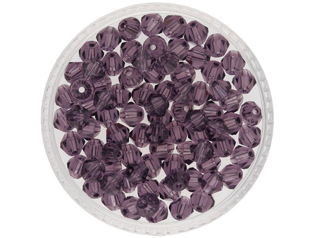 CrystaLove™ / kryształki szklane / bicone / 4mm / fioletowy / 92szt