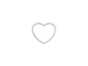 Serce / łącznik / stal chirurgiczna / 14x16mm / srebrny / 1szt