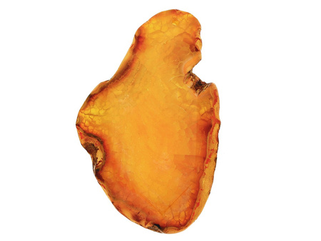 Agat / zawieszka / owal nieregularny / 87x55x9mm / pomarańczowobrązowy / 1szt