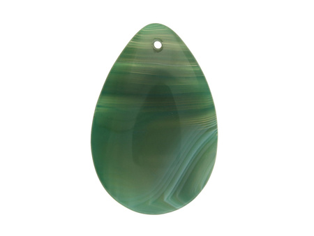 Agat / zawieszka / kropla / 45x30x6mm / zielony / 1szt