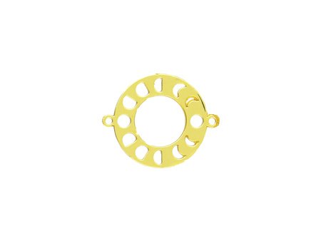 Fazy księżyca / łącznik zen / 19x16mm / stal chirurgiczna / złoty / 1szt