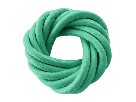 Rzemień naturalny 4mm, gładki, okrągły / zielony, turkusowy / 1m