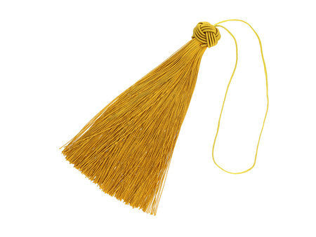 Chwost z nici wiskozowych / MAXI / z plecioną końcówką / 145mm / złoty / 1szt