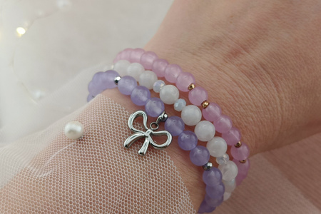 Kokardka / zawieszka / stal chirurgiczna / 14x16mm / srebrny / 1szt