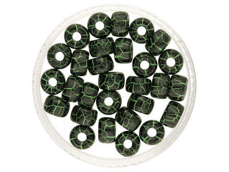 Matubo Seed Bead / 2/0 / Ionic Jet/Green / 5g / ~22szt