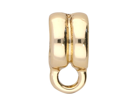 Krawatka z 2 pierścieniami / oponka / 4x8x5mm / KC Gold / otwór 3.5mm / uchwyt 2mm / 4szt