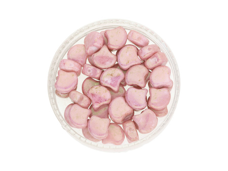 GINKO™ / 7.5x7.5mm / Topaz Opaque White / Pink Luster / 5g / ~20szt