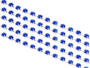 bonny™ / taśma cyrkoniowa / baza srebrna / Sapphire / 2.1mm / 50cm