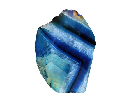 Agat / owal nieregularny fasetowany / 41x30x11mm / multikolor / 1szt