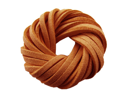 Rzemień ekologiczny, zamszowy 3x1.5mm / rudy / 95cm