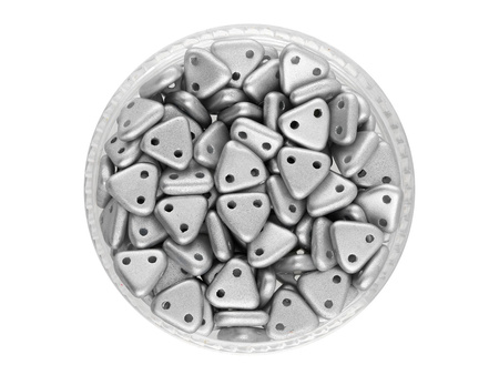 CZECHMATES™ / koraliki szklane / Triangle / 6mm / Satin / Silver / 5g