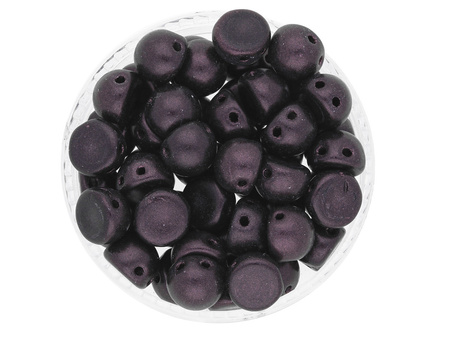 CZECHMATES™ /Cabochon / 7mm / Metallic Suede / Dark Plum / 5g / ~13szt