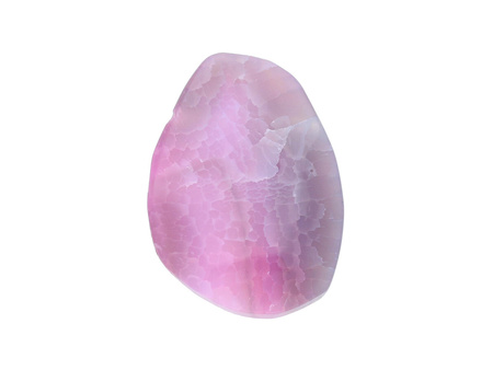 Agat / kropla nieregularna / fasetowana / 36x27x9mm / różowy / 1szt