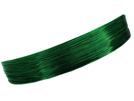 Drut jubilerski wire wrapping, miedziany / ciemny zielony / 0.4mm / 20m
