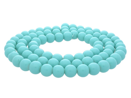 Koraliki powlekane / kula / 8mm / błękitny / 105szt