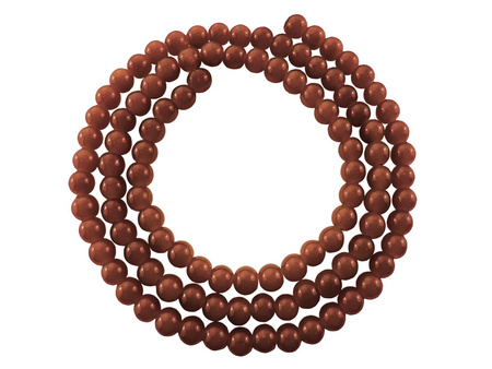 Koraliki MIST™ kula 6mm / brązowy, kasztanowy / otwór 1.8mm / 1sznur / 140 koralików