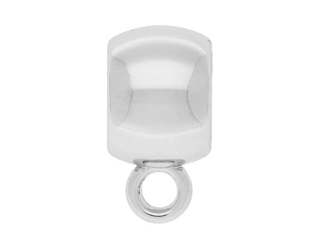 Oliwka / krawatka / 4x8x6mm / KC Silver / otwór 4mm / uchwyt 1.5mm / 4szt