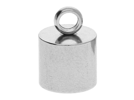 Końcówki do wklejania / stal nierdzewna / 8x5x5mm / srebrny / otwór 4mm / 2szt