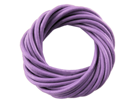 Rzemień naturalny / okrągły / 2.0mm / wrzosowy / 2m
