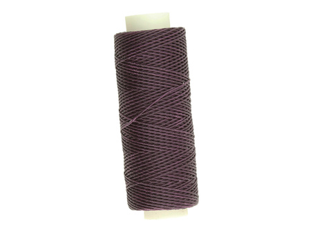 Sznurek do makramy woskowany / poliester / 0.80mm / fioletowy, śliwkowy / szpulka 15m