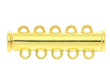 Zapięcie magnetyczne zakładkowe / 5 rzędowe / 10.5x30.5x6mm / złoty / uchwyt 1.5mm / 1szt