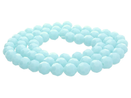 CrystaLove™ / kryształki szklane / ball / 8mm / szarobłękitny / lustrzany / 65szt